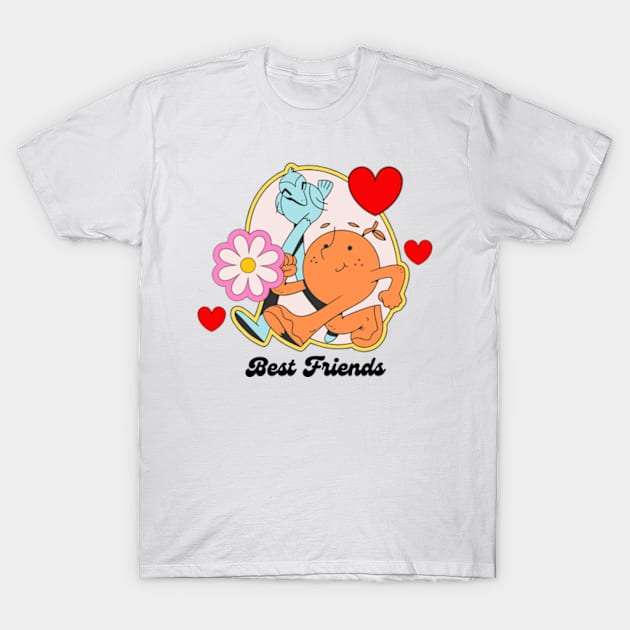 Dynamic Duo of Cute Best Friends T-Shirt by Petko121212